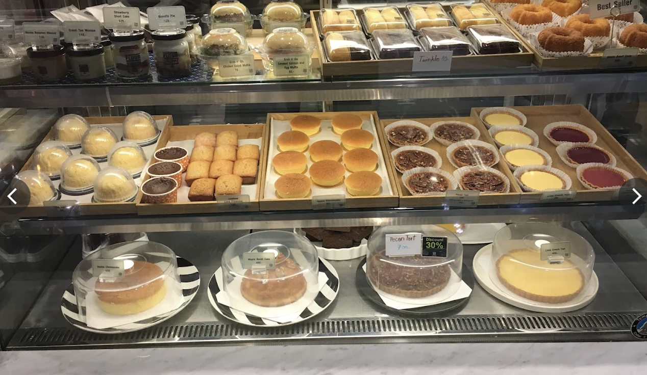 Signature spread of dishes at Flour Shoppe